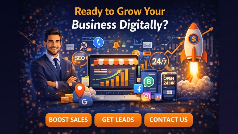 Ready to grow your business digitally with website digital marketing and online support services