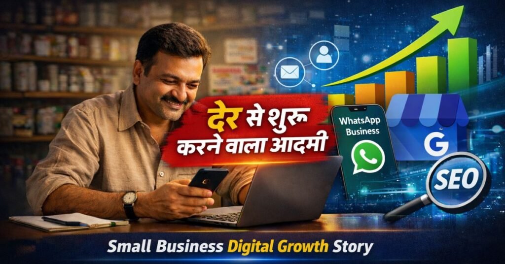 देर से शुरू करने वाला आदमी Digital Support Services से business growth की सच्ची कहानी